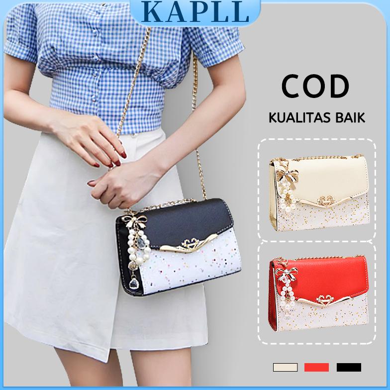 [  BKS ] Kapll Tas Selempang Wanita Mini 2023 Korea Selatan  new Mode canggih Buatan tangan hitam ra