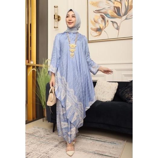 Setelan Pakaian Batik Wanita Atasan Set Rok Batik Viscose Modern Jumbo