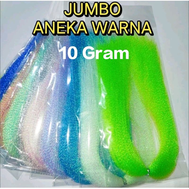 BULU MUTIARA JUMBO | Bulu Mutiara Aurora Threads | Umpan Bulu Mutiara Kenzi | Benang Kilat Firelock 