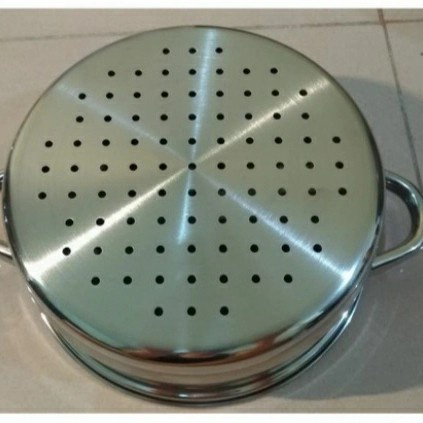 

panci pot dan steamer 20cm bima / panci kukusan stainless bima