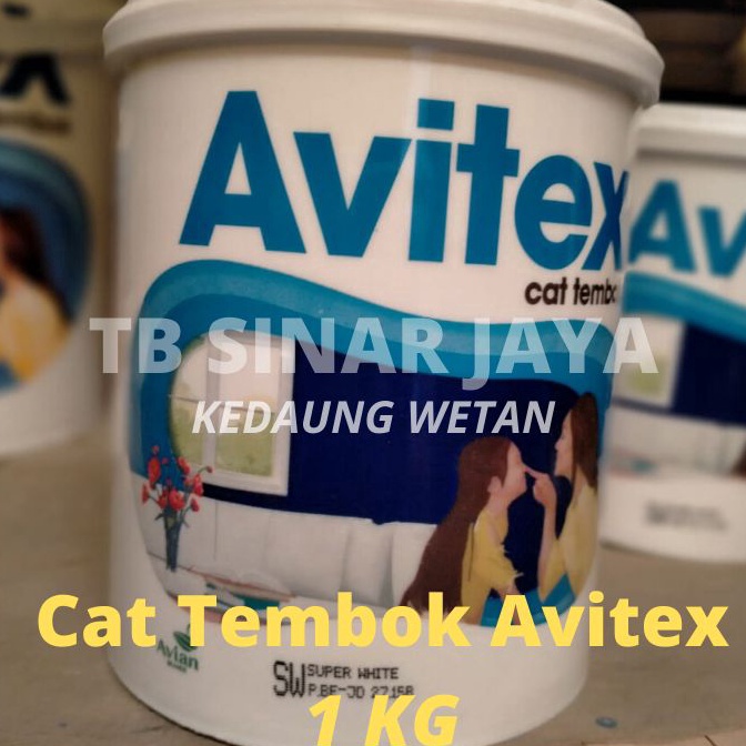 Langsung Kirim.. Cat Tembok AVITEX 1KG / CAT AVITEX KILOAN 1 KG PUTIH / AVITEX 1KG SW
