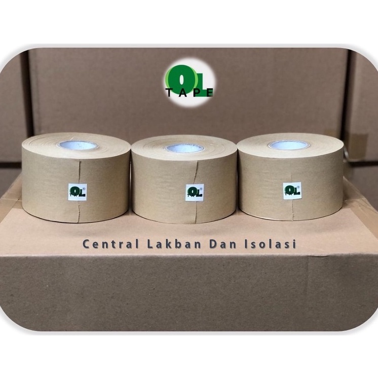 Booming.. Gummed Tape / Lakban Air. Ukuran: ( 72 mm x 82 Yards )