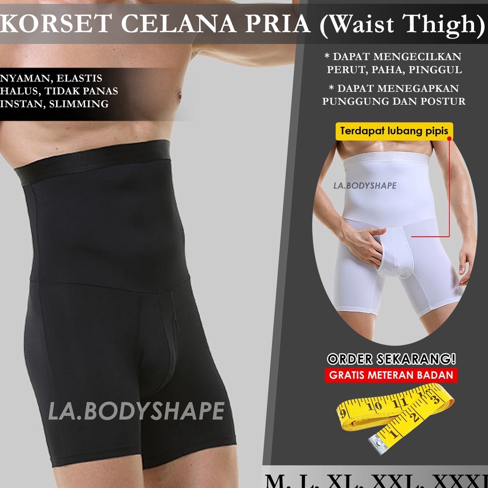 [CODE	BARANG	612WRA] Korset celana pria / korset pelangsing perut dan paha waist thigh / korset cela