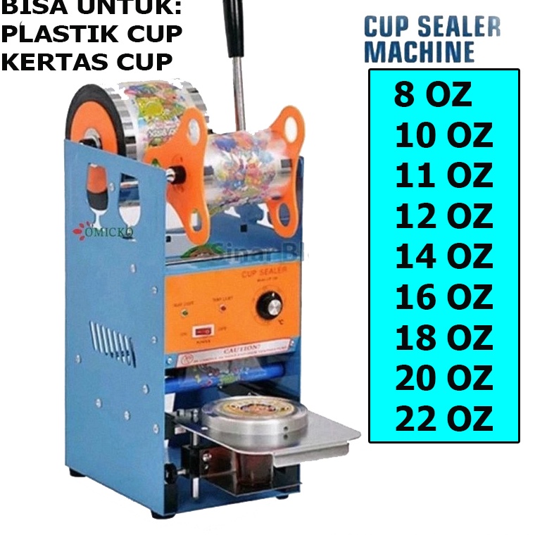HARGA TERMURAH PROMO BESAR CUCI GUDANG  Mesin Sealer Cup hingga 22oz 9oz 16oz 18oz 14oz 12oz diamete