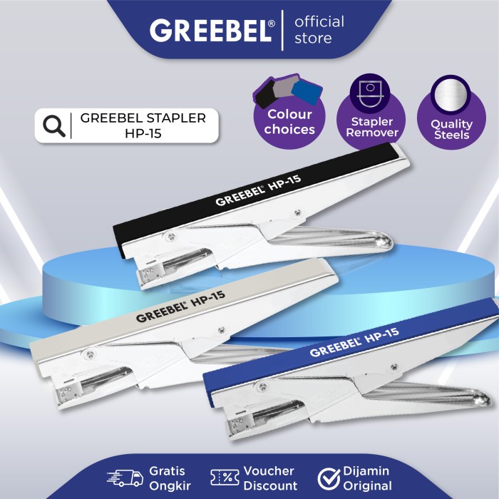 

Terlaris Greebel Stapler Hp-15 /Staples/Cekrekan/Jepretan Kapasitas 16 Kertas