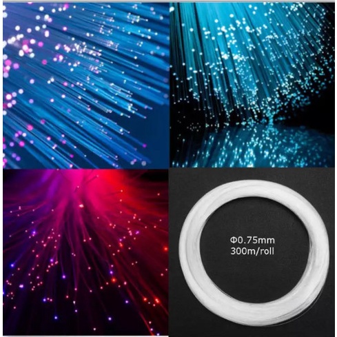 Kabel Fiber Optik Cahaya Langit-Langit Lampu Led Fiber Optic 300 Meter Berkualitas