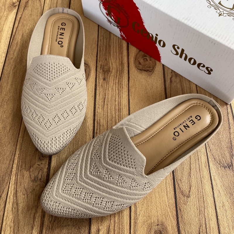 Sepatu Rajut Wanita Flat Shoes Genio