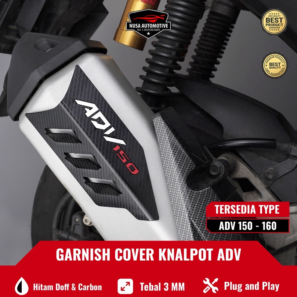 ➷Wgc COVER TUTUP KNALPOT HONDA ADV 150/160  COVER TAMENG HONDA ADV COVER KNALPOT Knalpot cover honda