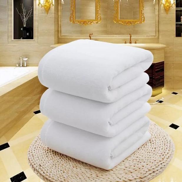 PROMO Handuk Hotel Putih Luxury full cotton 600 GSM uk besar benang 20s/2 KODE AZ