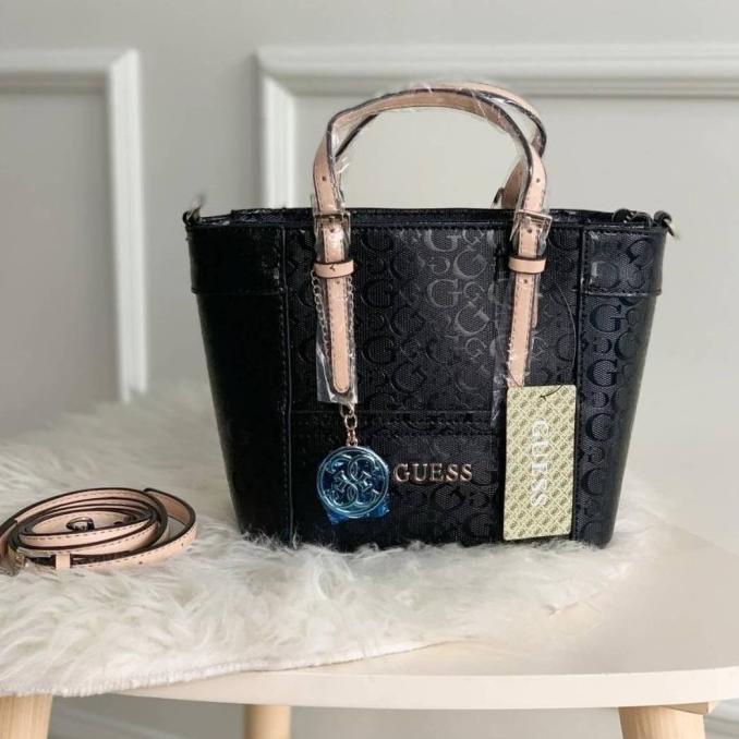 Guess Delaney black Mini Original Quality / tas guess wanita