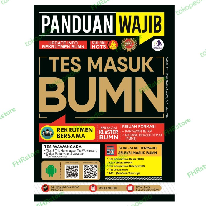 NEW Buku Tes Masuk BUMN - Panduan Wajib Tes Masuk BUMN