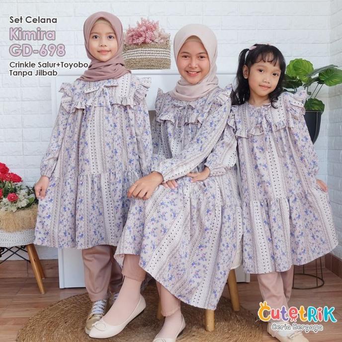Setelan muslim anak perempuan / setelan kimira cutetrik