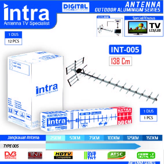 Antena Tv Outdoor Analog & Digital Intra Int-005