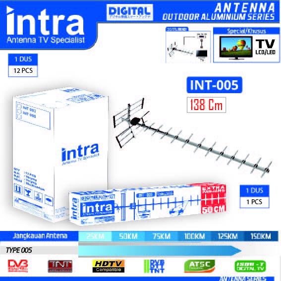 Antena Tv Outdoor Analog &amp; Digital Intra Int-005