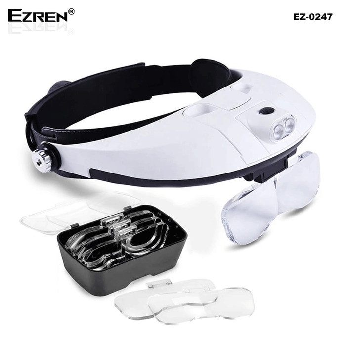 

Ezren MG81001 LED Headband Magnifier Lensa Kaca pembesar Topi