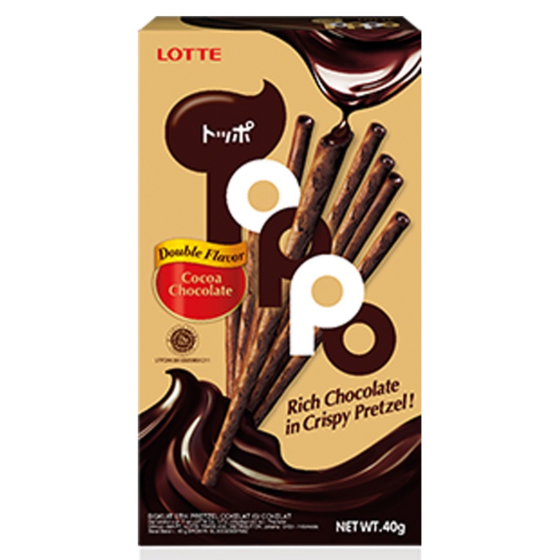 

Toppo Stik Pretzel Double Cocoa Chocolate 40 g