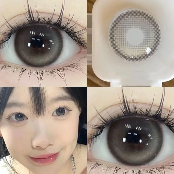 [T11B/☑> （COD）1 pasang lensa kontak warna diameter 14.2MM softlens soflen soflens softlens grey soft