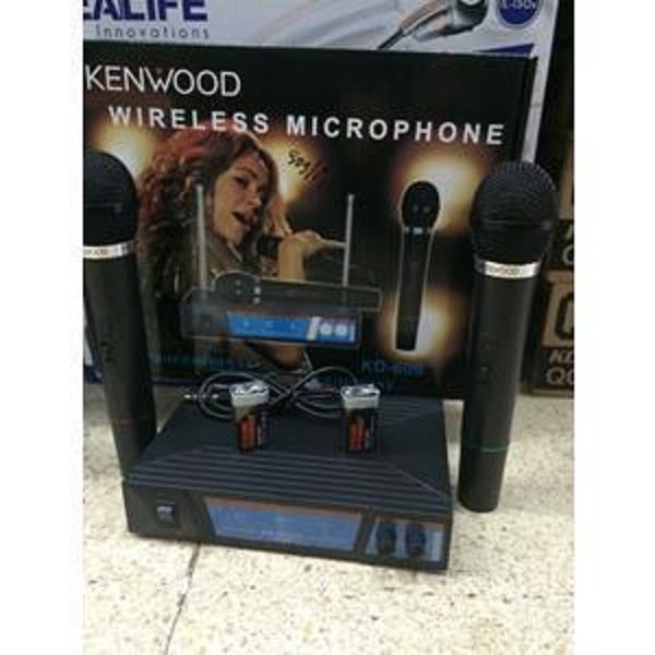 Kenwood KD 608 Mic Double Wireless UHF - Hitam