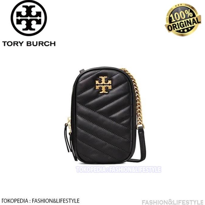 TORY BURCH KIRA CHEVRON PHONE Crossbody WALLET BAG 100% ORIGINAL