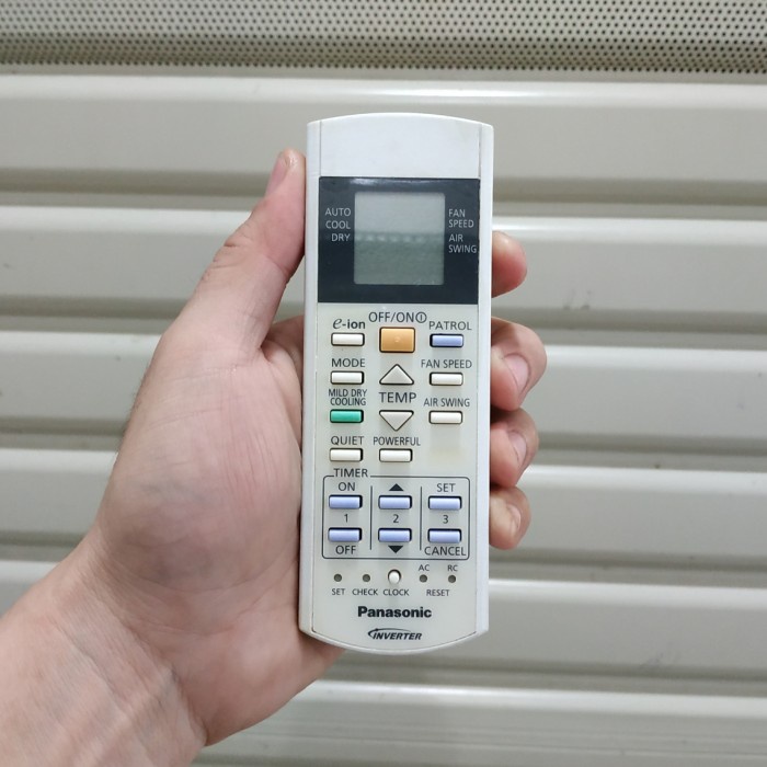 Remot Remote AC Original Panasonic Inverter e-ion Patrol
