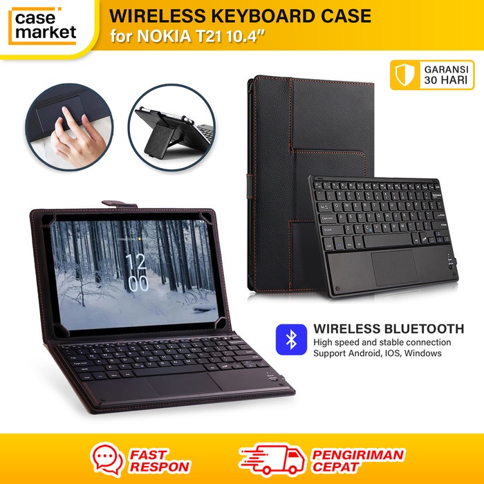 Nokia T21 2022 10.4 inch Wireless Keyboard Case Trackpad Android