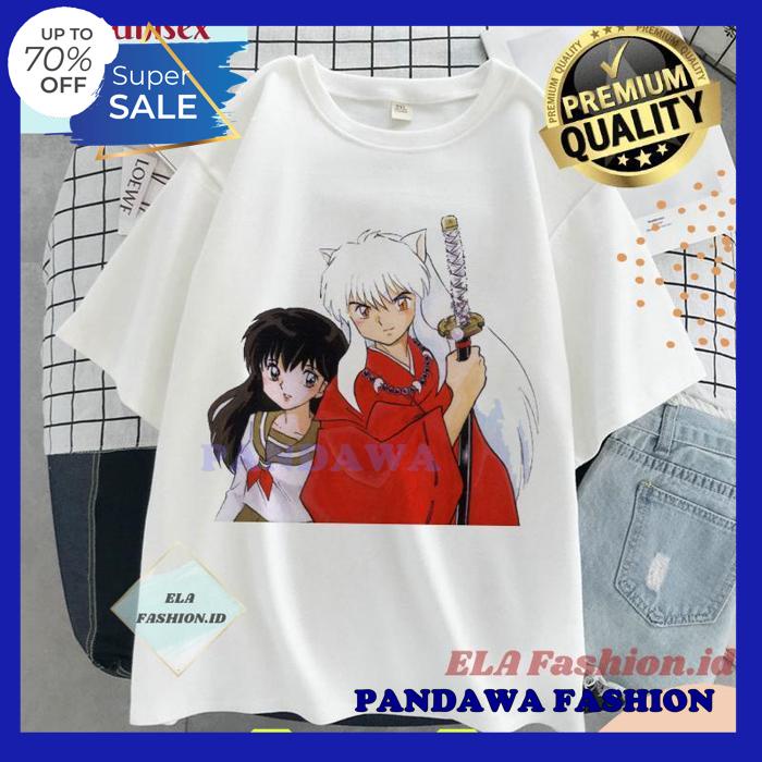 KAOS INUYASHA ANIME ESTETIK KASUAL MANGA RUMIKO TAKAHASHI