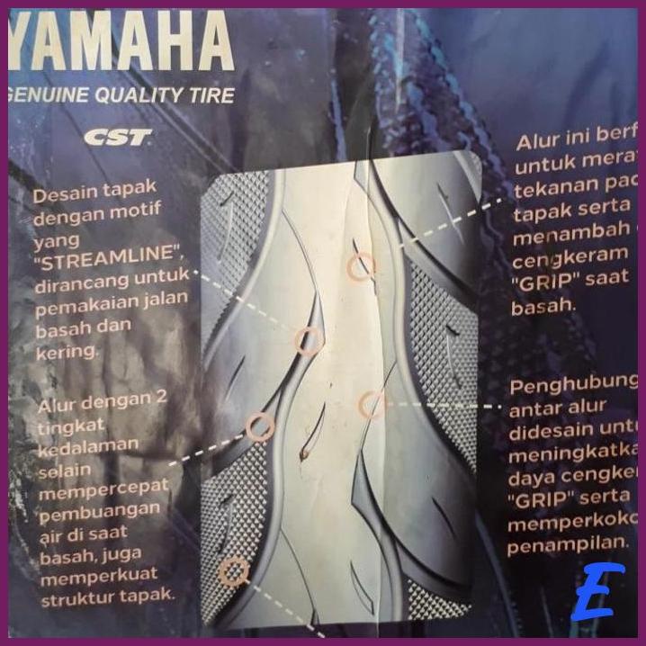 BAN TUBELESS YAMAHA CST ACIMUT UK 100 80 14 FREE PENTIL TUBELESS [DMJ]