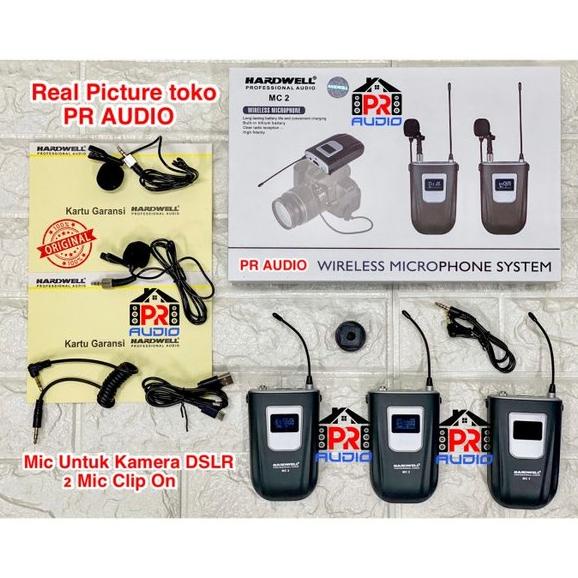 Mic Wireless HARDWELL MC 2 MC2 ORIGINAL Mic Kamera DSLR Clip On