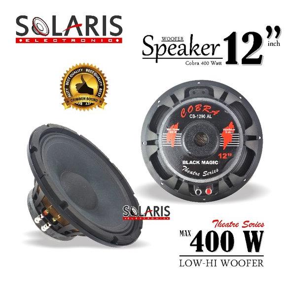 ORDER SEKARANG SPEAKER WOOFER 12 Inch 400 Watt COBRA CB-1290 AL BLACK MAGIC Frame Alumunium