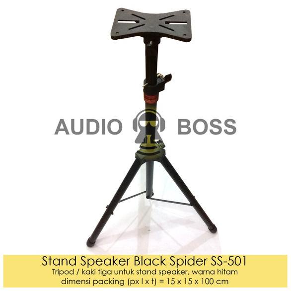BEBAS ONGKIR Stand Speaker Black Spider tripod kaki tiga SS-501 SS 501