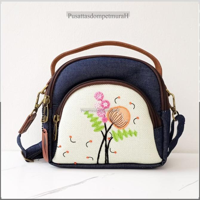 MARAWA QUNA DELIO Tas Wanita Selempang Handmade Kanvas
