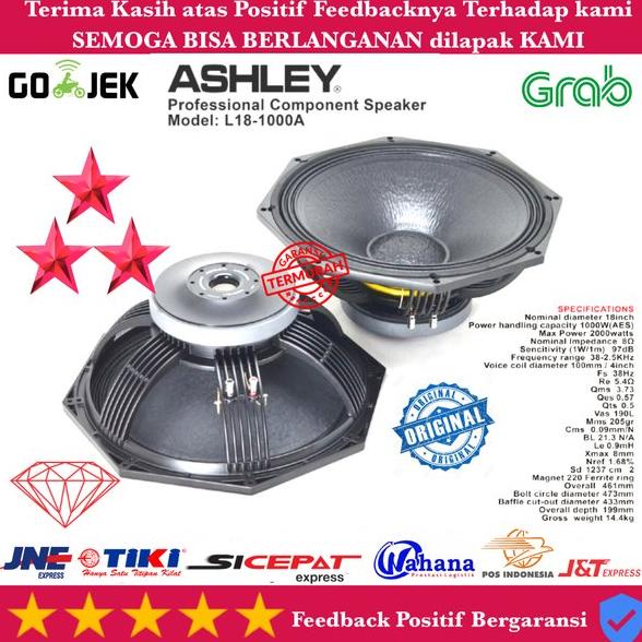 HARGA DISKON SPEAKER AUDI COMPONENT ASHLEY 18 INCH ORIGINAL L18-1000A