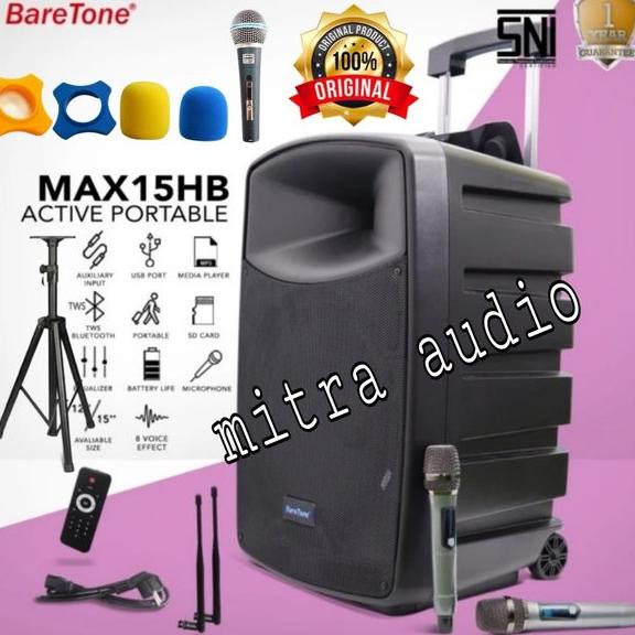 GARANSI Speaker aktif portabel Baretone max15 hb max15hb max 15hb Bluetooth