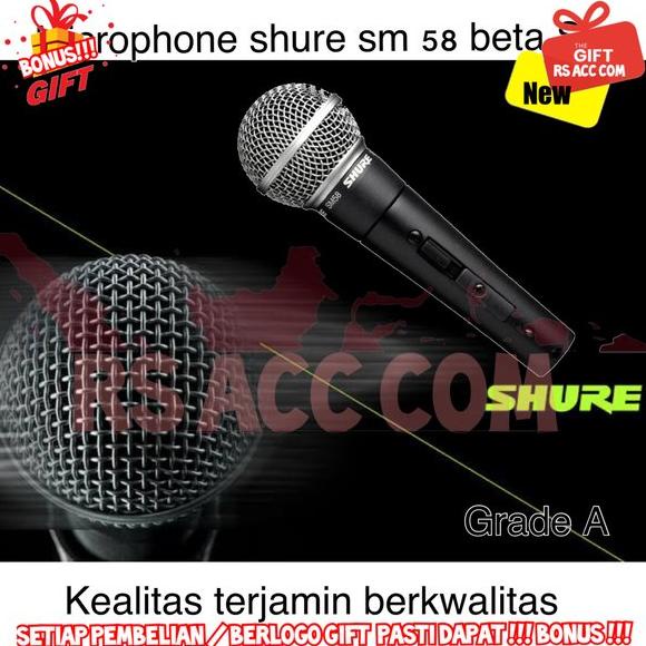 Murah  Mic Shure Sm 58 LC Kabel Professional Legendary