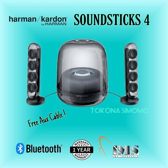 HARMAN KARDON SOUNDSTICKS 4 Iconic 2.1 Bluetooth Speaker Original