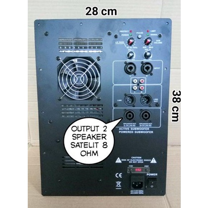 POWER ACTIVE SUBWOFER 18 INCH 2000 WATT PLUS LINK OUTPUT BUAT 2 SPEAKER VOCAL 2.1