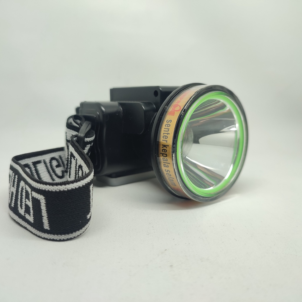 Senter Kepala Headlamp LED Sunpro SL-8952 plus Lampu Bohlam, Senter Kepala Super Terang dan Anti Air