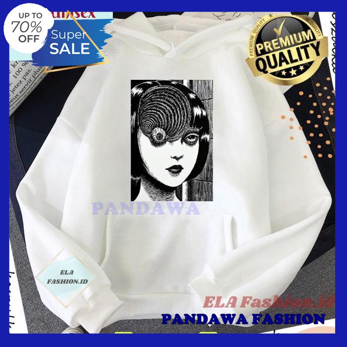 PULLOVER HOODIE KLASIK JEPANG JUNJI ITO STREETWEAR ANIME HOODIE UNISEX