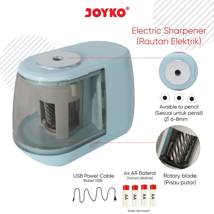 

Serutan Elektrik Joyko A-159E Rautan Electric Sharpener