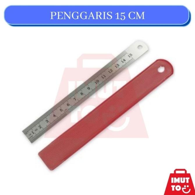 

(:(:(:(] IMUTTO - PENGGARIS GARISAN MISTAR BESI STAINLESS 15 CM MURAH MERIAH
