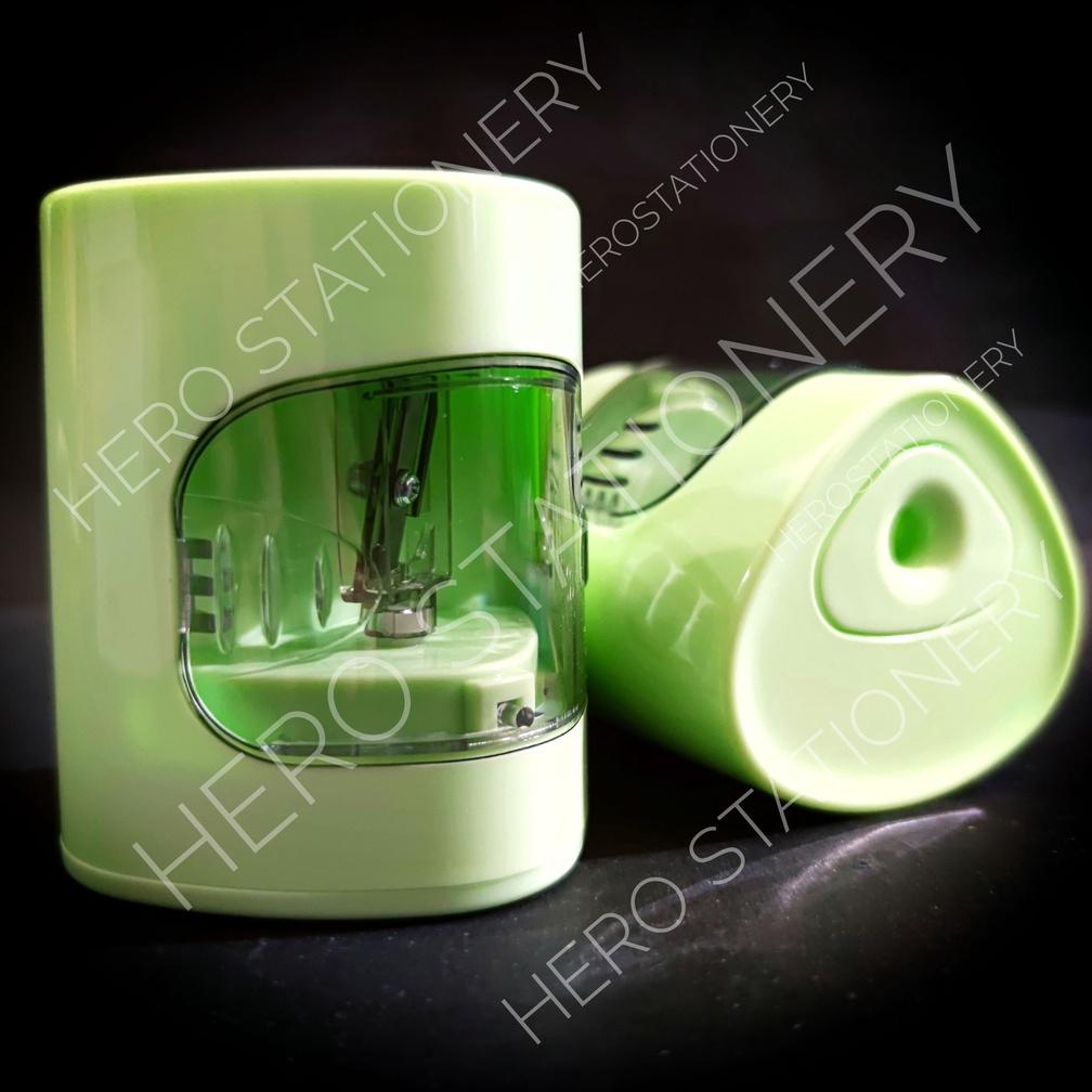 

Rautan pensil elektrik electric sharpener joyko ijo pastel USB A-158E