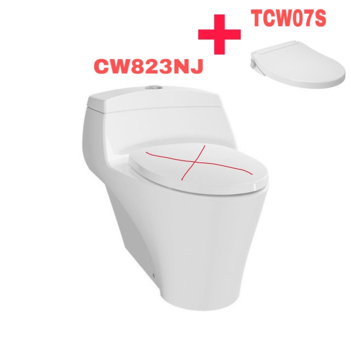 Kloset Duduk dengan Eco Washer TOTO CW823NJ / TCW07S