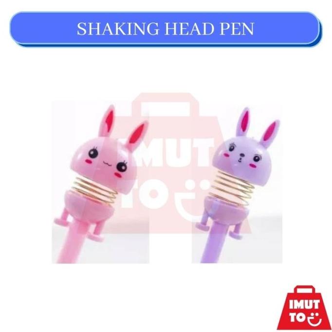 

siap kirim] IMUTTO PULPEN HOT 0.5MM EMOJI BOUNCING SPRING DOLL BLACK GEL PEN