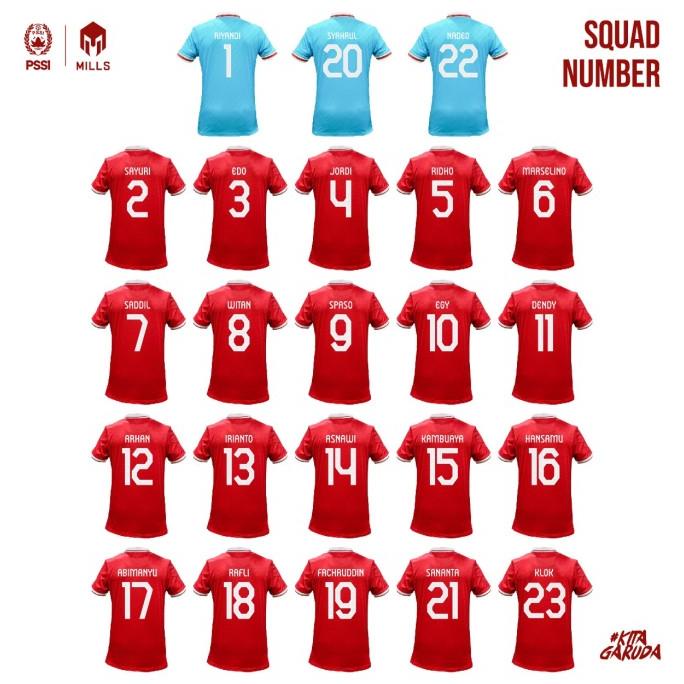 MILLS NAMESET NOMOR PUNGGUNG JERSEY TIMNAS 2022 (HANYA NAMESET SAJA) 1