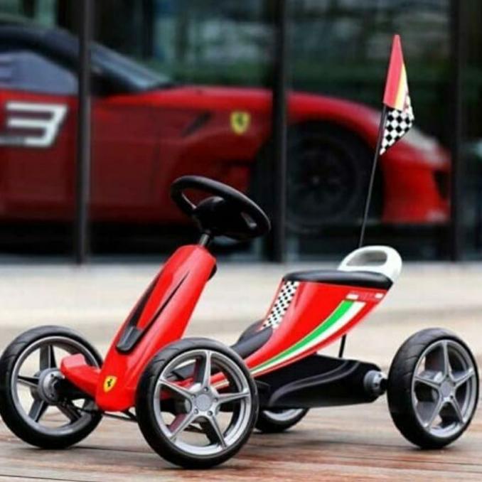 Pliko ride on 820 scuderia ferrari gokart trike pedal sepeda goes anak