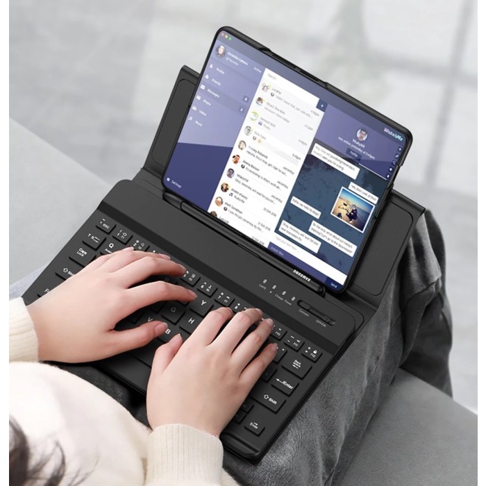 Keyboard Case Samsung Galaxy Z Fold 3 Fold3 5G Smart Leather Casing