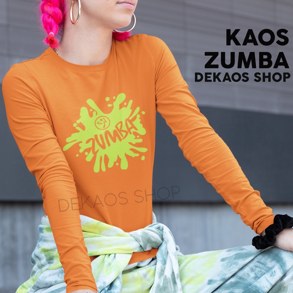 TERBARU KAOS SENAM ZUMBA LENGAN PANJANG  / SETELAN ZUMBA / ATASAN ZUMBA / BAJU SENAM WANITA / KAOS A