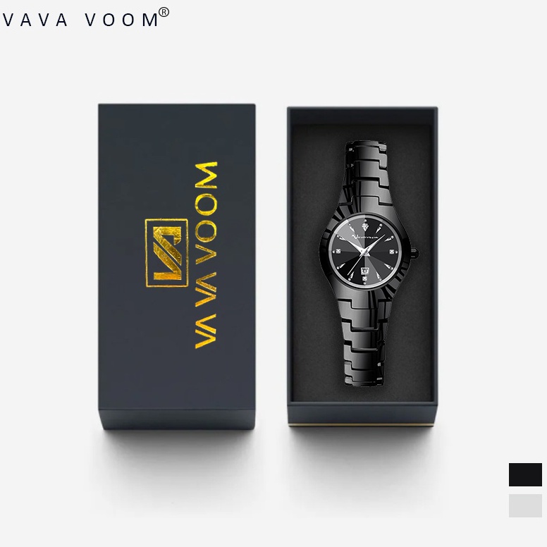 PALING LARIS VAVAVOOM 2481 Jam Tangan Wanita Cewek Fashion Berlian Quartz Anti Air Analog Bisnis Kua