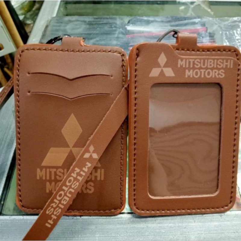 

HOLDER KALUNG ID CARD LOGO MITEUBISHI COKLAT BEST QUALITY PREMIUM