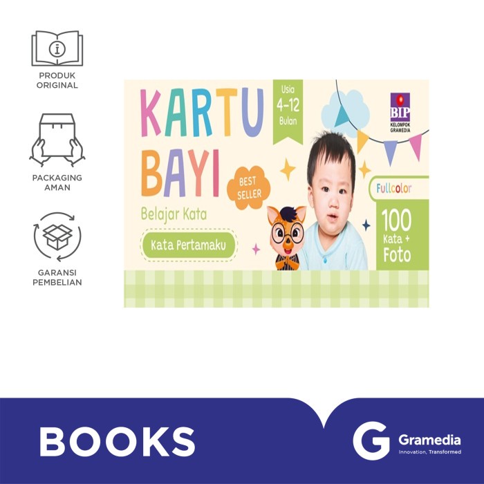 PROMO KARTU BAYI BELAJAR KATA: KATA PERTAMAKU (4-12 BULAN) TERBARU